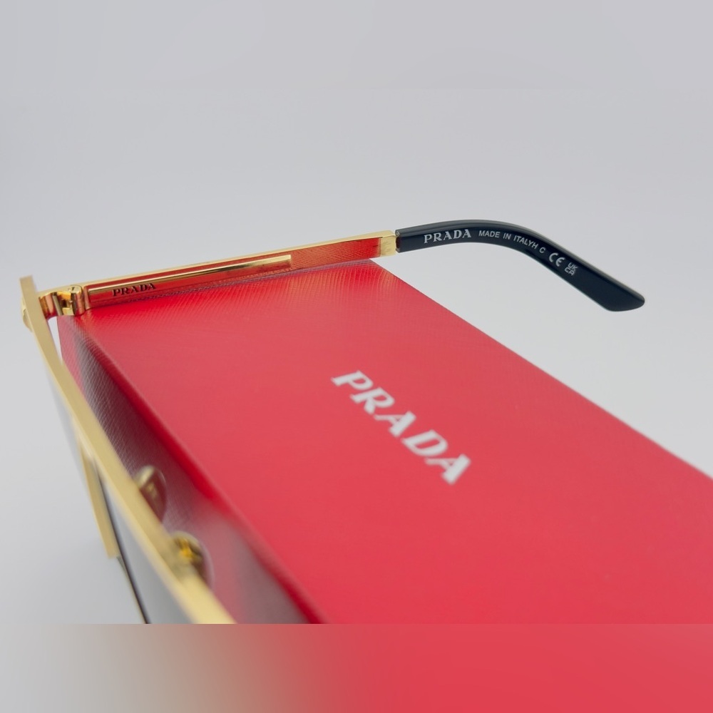 Prada Gold and Brown Sunglasses - Picture 11 of 15